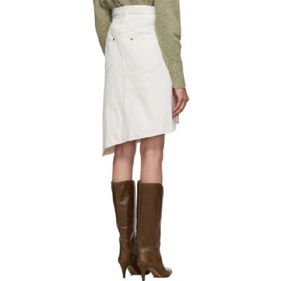 Shop Isabel Marant Off-white Denim Dranel Skirt In 23ec Ecru