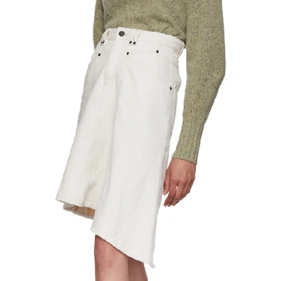 Shop Isabel Marant Off-white Denim Dranel Skirt In 23ec Ecru