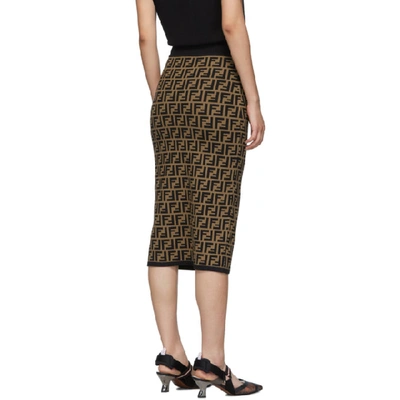 Shop Fendi Brown Forever  Skirt In F118w Multi