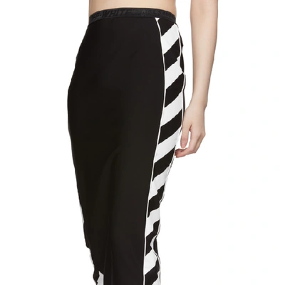Shop Off-white Black Diag Athletic Skirt In Black/white