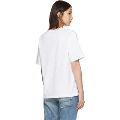 Shop Balenciaga White Paris Laurel T-shirt
