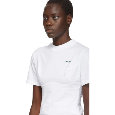 AMBUSH 白色 PANEL CUTSAW T 恤