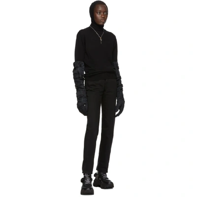 Shop Ambush Black Knit Embossed Turtleneck