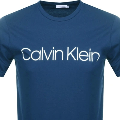 Shop Calvin Klein Logo T Shirt Blue