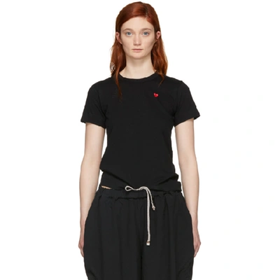 Shop Comme Des Garçons Play Comme Des Garcons Play Black Small Heart T-shirt In 1 Black