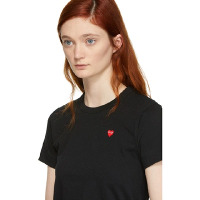 Shop Comme Des Garçons Play Comme Des Garcons Play Black Small Heart T-shirt In 1 Black