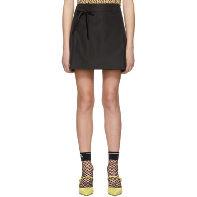 Shop Prada Black Portfolio Miniskirt