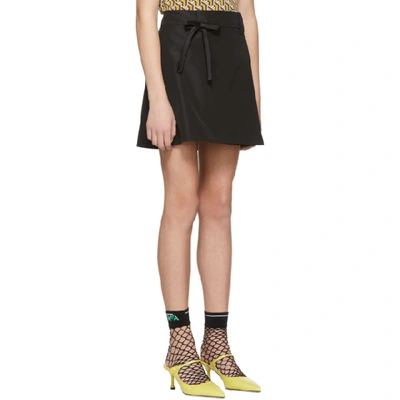 Shop Prada Black Portfolio Miniskirt