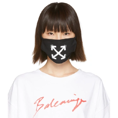 Shop Off-white Black Arrows Mask In Black/white