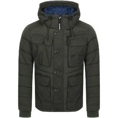 Shop G-star Raw Whistler Utility Hooded Jacket Green