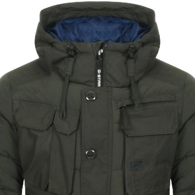 Shop G-star Raw Whistler Utility Hooded Jacket Green