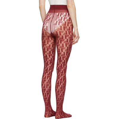 Shop Fendi Burgundy Forever  Tights In F0qh0 Bor