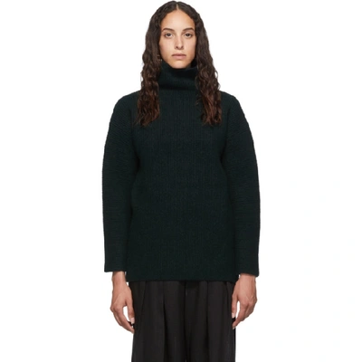 Shop Jacquemus Green La Maille Agde Turtleneck In Dark Green