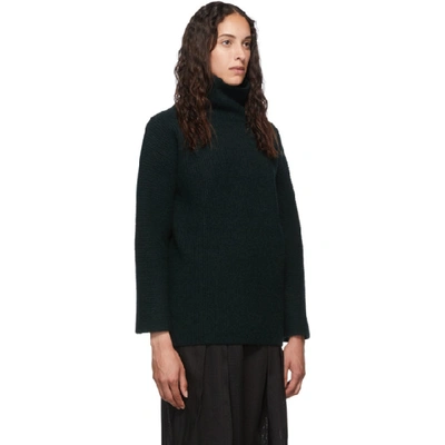 Shop Jacquemus Green La Maille Agde Turtleneck In Dark Green