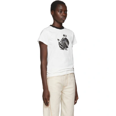 Shop Lanvin White And Black Printed T-shirt In 00 White