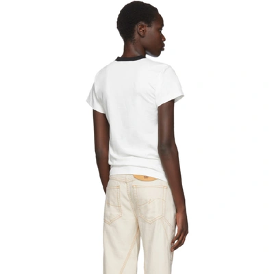Shop Lanvin White And Black Printed T-shirt In 00 White