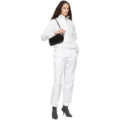 Shop Misbhv White Nylon Half-zip Jacket