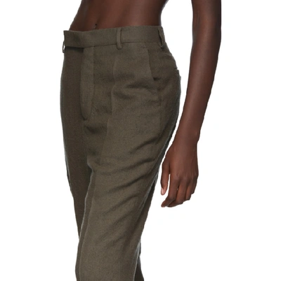 Shop Rick Owens Grey Easy Astaires Trousers In 34 Dust