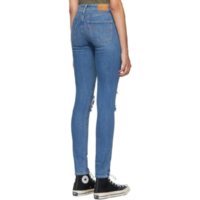 Shop Levi's Levis Blue 721 High-rise Skinny Jeans In Rugged Indi