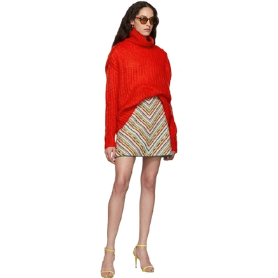 Shop Missoni Multicolor Knit Rainbow Miniskirt In Sm0cc Multi