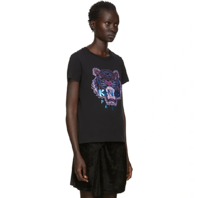 Shop Kenzo Black Limited Edition Holiday Tiger T-shirt In 99 Black