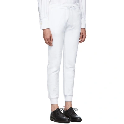 THOM BROWNE 白色经典款毛圈布运动裤