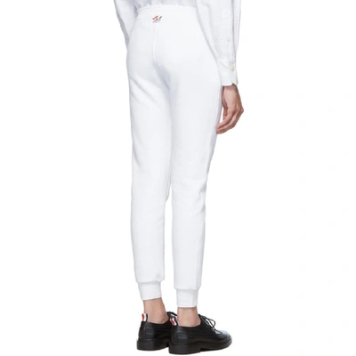 Shop Thom Browne White Classic Loopback Lounge Pants In 100 White