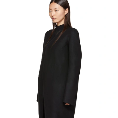 Shop Rick Owens Black Tusk Coat In 09 Black