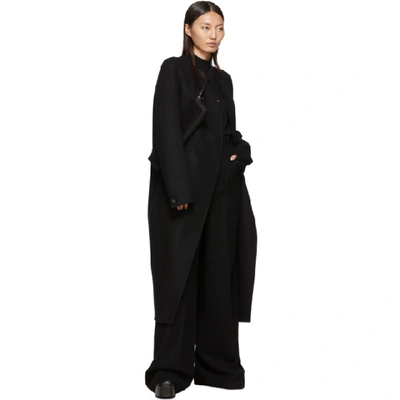 Shop Rick Owens Black Tusk Coat In 09 Black