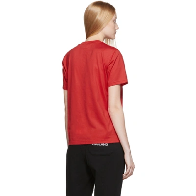 Shop Burberry Red Dovey T-shirt In Bright Red