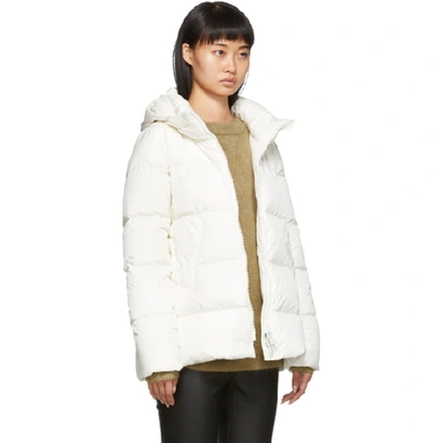 Shop Herno White Down Heavy Nylon Hilo Jacket In 1000 White