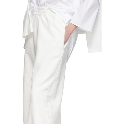 Shop Mm6 Maison Margiela Ssense Exclusive White Split Lounge Pants In 101 White