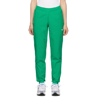 Shop Reebok Classics Green Classics Vector Track Pants In Emerald