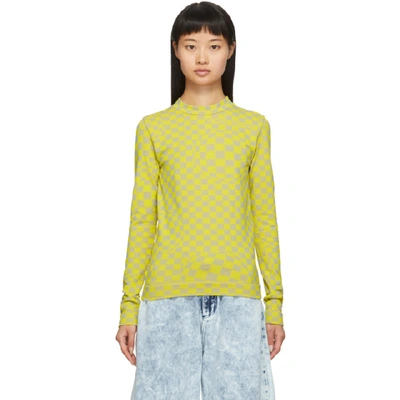 Shop Off-white Yellow Stretch Long Sleeve T-shirt