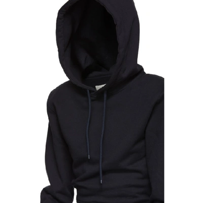 Shop A_plan_application A-plan-application Navy Fitted Hoodie In Navy Blue