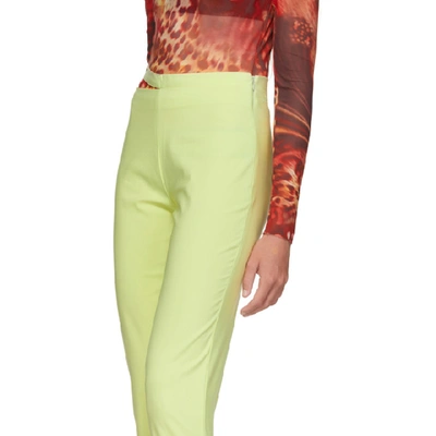 Shop Miaou Yellow Maeve Trousers In Seedling
