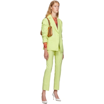 Shop Miaou Yellow Maeve Trousers In Seedling
