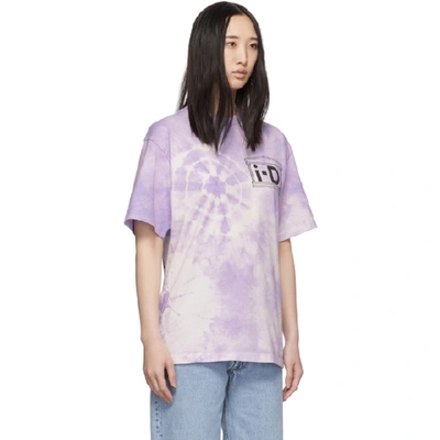 ARIES 紫色 I-D 版扎染花卉 T 恤
