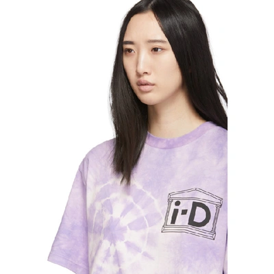 Shop Aries Purple I-d Edition Tie-dye Flower T-shirt
