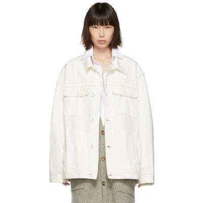 MAISON MARGIELA 灰白色大廓形牛仔夹克