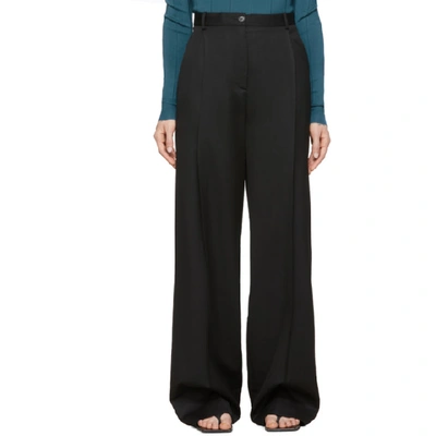 Shop Nina Ricci Black Pleated Trousers In U9000 Black