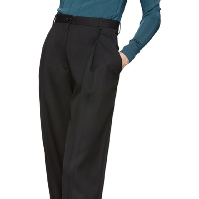 Shop Nina Ricci Black Pleated Trousers In U9000 Black