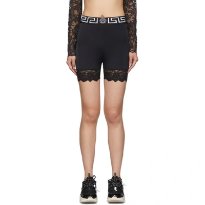 Shop Versace Underwear Black Cycling Shorts In A1008 Black