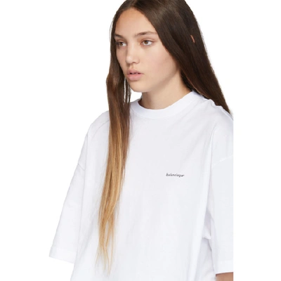 Shop Balenciaga White Mini Logo T-shirt