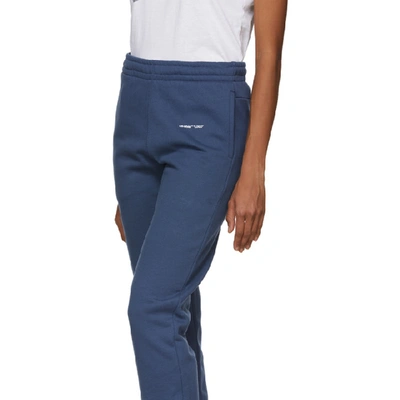 Shop Off-white Blue Logo Lounge Pants