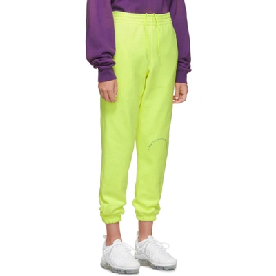 Shop Martine Rose Yellow Slim Track Pants In Fluoro