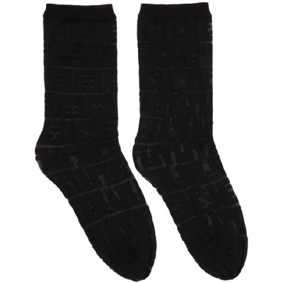 Shop Fendi Black Forever  Socks In F0qa1 Blk**