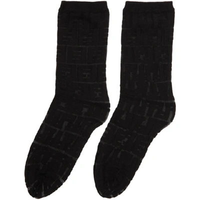 Shop Fendi Black Forever  Socks In F0qa1 Blk**