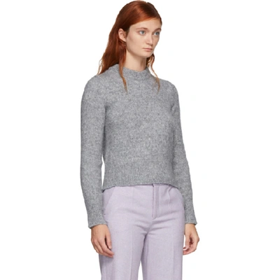 Shop Ami Alexandre Mattiussi Grey Alpaca Pullover Sweater In 055 H Grey