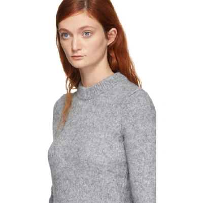 Shop Ami Alexandre Mattiussi Grey Alpaca Pullover Sweater In 055 H Grey